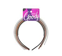 Goody Women's Classics Frost Headband, Clear/Grey/Tort/Black, 4 Count (Style May Vary)