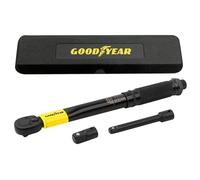Goodyear 1/4" Torque Wrench Extra Strong Chrome-Vanadium| Long Slim Handle| Flexible Knuckle Joint| Precise Torque Adjustment for Automotive, Motorcycle and Bicycle Maintenance| Ease of use
