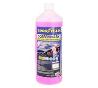 Goodyear 1 Litre Screen Wash-5% Ethanol| Blue Colour Liquid| Red Lid| English Label| Antifreeze Windscreen Wash Liquid| Prevents Freezing Of The Glass Washer System Down| Provide Clear Vision