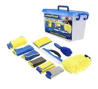 Goodyear 10-piece Valet Kit - Complete Car Detailing Set | Includes Interior & Exterior Cleaning Tools, Brushes, Microfiber Cloths & Storage Bag | Ideal For Home & Professional Use | Easily Washable
