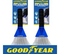 Goodyear 2 Pack Ice Scraper Extra Wide Blade Head Ice Breaker Foam Handle