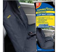 Goodyear 2 X Car Front Seat Covers Durable Water Resistant Protector Dirt Van