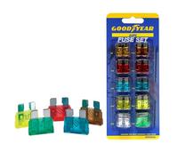 Goodyear 20pc Fuse Set - Includes Standard, Mini and Maxi Fuses For Automotive Use | Reliable And Durable Fuse Assortment For Vehicle Electrical Repairs And Maintenance | Common Fuses