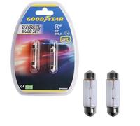 Goodyear 2PCS C5W 12V 5W SV8.5 Festoon Light Bulb, for Automotive Interior Dome Lights, Number Plate Light, Boot Light, Courtesy lamps Bulb Replacement