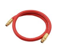 Goodyear 3' x 3/8" Hybrid Air Hose - 300 PSI Working Pressure - 1200 PSI Working Pressure - Kink Free - 100% Brass 1/4" NPT Fittings - Made in USA