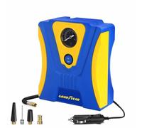 Goodyear 300psi Tyre Inflator -Easy to Read Gauge |Powered by 12V Lighter Socket |Max Pressure 300psi |Cord with Cigarette Lighter Plug| Flexible Hose|3x Inflation Accessories |Lightweight and Compact