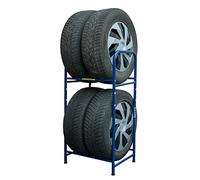 Goodyear 4 Tire Rack, Space Saver Storage, Height Adjustable, 2 Levels, Load Capacity up to 120 kg, Blue