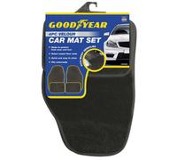 Goodyear 4Pc Luxury Velour Car Mat Set Universal Fits Non-Slip Easy To Clean