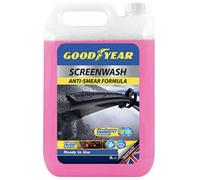 Goodyear 5L Screenwash Cherry Scent-Anti smear formula| Helps remove traffic film and insects all year| Safe on paintwork| All seasons| Economical formula designed to ensure high visibility driving