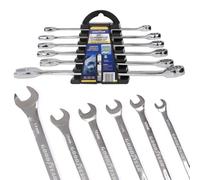 Goodyear 6pc Spanner Set-Durable Chrome Vanadium Steel| Precision Fit for Professional| Metric Sizes8-17mm| Ideal for Car Repairs & Maintenance| Anti-Slip Grip| Long-Lasting Performance|Versatile Tool