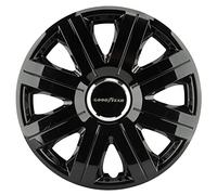 Goodyear 75507 Wheel Covers Clip 15 Inch, Black/ Silver, Set of 4