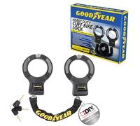 Goodyear 900168 Hardened Steel Silicone Coated Handcuff Shape Lock, Black