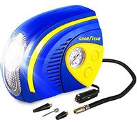 Goodyear car tyre inflator air compressor - car tyre inflator 12v - tyre pump - tyre pump with pressure gauge - 12v air pump - inflator pump with LED light - usable for bike, bicycle, basketball, toys