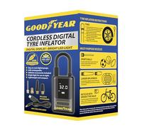 Goodyear Cordless Air Compressor Tyre Inflator with LED Light & Gauge
