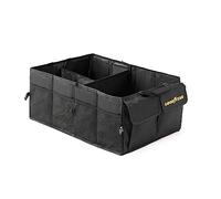 Goodyear Foldable Trunk Organizer | Heavy-Duty Collapsible Car Storage Bin | Reinforced Handles & Sturdy Base | Multiple Compartments & Pockets for Groceries, Tools, and Gear | Non-Slip Bottom