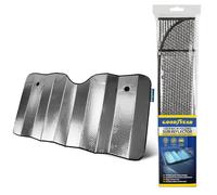Goodyear Folding Windshield Sun Shade 130 * 60cm - Durable UV & Heat Blocker with Secure Suction Cups, Protects Interior from Sun & Dust, Compact & Easy to Store
