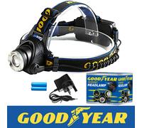 Goodyear Head Light Torch Lamp Headlamp Cree LED Rechargeable Flashlight 6000LM