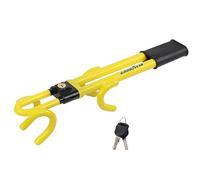 Goodyear Heavy Duty Dual Style Steering Wheel Lock Anti-Theft Device for Cars, SUVs & Trucks Locks | High-Security Locking Mechanism | Adjustable Length Clamp Double Hook Locks
