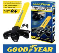 Goodyear Heavy Duty Universal T Shape Steering Wheel Lock Anti-Theft Security