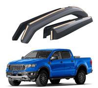 Goodyear In-channel Wind Deflectors for/compatible with Ford Ranger 2011-2022 SuperCrew- Car accessories - Rain Deflectors - Let Fresh Air In During Rain - Sunshades - Reduced Wind Noise-4 Pcs