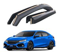 Goodyear In-channel Wind Deflectors for/compatible with Honda Civic 2017-2022 Hatchback - Car accessories - Rain Deflectors - Let Fresh Air In During Rain - Sunshades - Reduced Wind Noise-4 Pcs