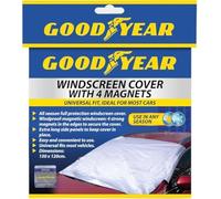 Goodyear Magnetic Car Windscreen Cover | Protect from Snow Frost Freezing Windshield | 4 High Powered Magnets | Double Protection Side Flaps