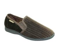 Goodyear Mens Calder Pinstripe Slippers - Brown - 11 UK - Brown - 100% Mixed