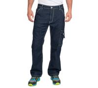 Goodyear Mens Denim Stretch Cargo Trousers - Navy - 42R - Navy - 98% Cotton/2% Elastane
