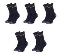 Goodyear Men's Socks with Padded Heel & Toe Heavy Duty Cushioned Crew Durable Workwear Regular Fit Comfortable Design for Men Casual and Work Wear (Black, UK 6-11 / EU 39-46, Pack of 5)