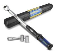 Goodyear Premium torque wrench, adjustable from 42 to 210 Nm, 1/2" square drive, incl. extension and 17 mm and 19 mm sockets