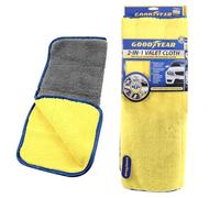 Goodyear Pro Valet Luxury Drying And Buffing Towel Extra Large 90cmX60cm| Deep Pile For Extra Absorbency| 2In1 Luxury Car Cloth| microfiber Technology| Cleaning Fibre Attracts Dust| Satin Safety Edges