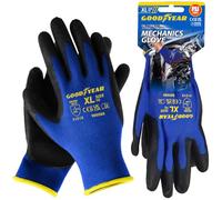 Mechanics DIY Car Gloves PU-coated - Blue Black / XL