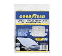 Goodyear Quilted Car Windscreen Cover | Wing Mirror Covers | Heavy Duty Windproof | Protect from Snow Frost Freezing Windshield | Universal Fit