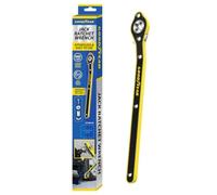 Goodyear Ratchet Wrench Jack Handle, 34cm Scissor Jack Handle with Swivel Head & Universal Adapter, Heavy-Duty Steel, Anti-Corrosion, for Car, SUV, V