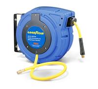 Goodyear Retractable Air Hose Reel, 15m+1m Hose, 3/8" BSP Connector | Wall Mount Auto Rewind Hose Reel, Max 300PSI/20BAR Working Pressure, For Home Garages and Industrial Workspaces