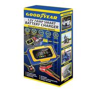 Goodyear 12V 7A Smart Battery Charger, Multiple Charging Modes for Cars, Motorcycles, Scooters, & Campers - Automatic Trickle Charge, LED Display, Repair Mode, Universal Compatibility
