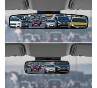 GOODYEAR [SUPER LARGE] 17” Panoramic Rear View Mirror for Cars/SUVs, [PROMOTES SAFETY] Helps with PARALLEL PARKING, Fits ALL VEHICLES, Wide Angle Backseat Passenger Viewer, Extra Wide Size