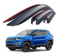 Goodyear Tape-on Car Wind Deflectors for/compatible with Jeep Compass 2016-2026 SUV - Car accessories - Rain Deflectors -Let Fresh Air In During Rain- Sunshades- Reduced Wind Noise-6 Pcs