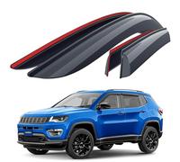 Goodyear Tape-on Car Wind Deflectors for/compatible with Jeep Compass 2016-2026 SUV - Car accessories - Rain Deflectors -Let Fresh Air In During Rain- Sunshades- Reduced Wind Noise-4 Pcs