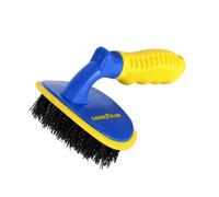 Goodyear Tyre and Wheel Deep Cleaning Multi-Purpose Brush | Ideal for Vehicle Tyres | Ergonomic L-Style Handle | Wide Curved Brush Head Covers Larger Surface | Removes Dirt and Grime