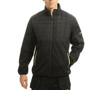 Goodyear Workwear GYJKT049 Men's Full Zip Quilted Lightweight Wind Resistant Thermal Work Jacket, Black/Black, S
