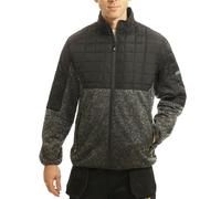 Goodyear Workwear GYJKT049 Men's Full Zip Quilted Lightweight Wind Resistant Thermal Work Jacket, Black/Grey Marl, L