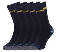 Goodyear Workwear GYSCK004 Heavy Duty Padded Heel Toe Contrast Work Socks Black, One Size (UK 6-11) (EU 39-46), Pack of 5