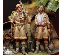 GoodYouth 1/35 WWII Italian Soldier Wounded Resin Soldier Model Unassembled and Unpainted Miniature Figure Kit (2 Persons) //Ky8-63