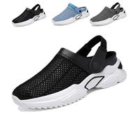 GOOEIC Men’s Orthopedic Hollow-Out Summer Sandals, Jerrycherries Orthopedic Shoes, Mens Orthopedic Sandals Arch Support (Black,10)