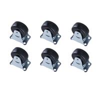 GooEquip Castor Wheels,6PCS Heavy Duty Castors,2 Inch Trolley Wheels,Fixed casters wheels for Furniture