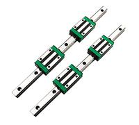 GooEquip Linear Rail 1000mm HGR15 Linear Slide Rail Set 2X HGR15-1000mm Linear Slide Rail + 4X HGH15CA Bearing Block Linear Guideway Rail for Automated Machines and Equipments