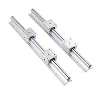GooEquip Linear Rail 2pcs SBR12 1000mm Linear Rail Guide + 4pcs SBR12UU Bearing Linear Rail Shaft Guide for 12mm Slotted Bearings(SBR12-1000mm)