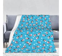 GOOESING Christmas Fleece Throw Blanket Christmas Decorations Throw Blanket Lightweight Soft and Warm Fuzzy Cozy Winter Holiday Blankets for Sofa Couch Bed,50" x 60"(127x152cm) Snowman Snowflakes