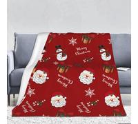 GOOESING Christmas Fleece Throw Blanket Soft and Warm Throw Blanket for Picnic Camping Travel Lightweight Fuzzy Cozy Blankets for Living Room Sofa Couch Bed for All Seasons 40" x 50"(101x127cm)